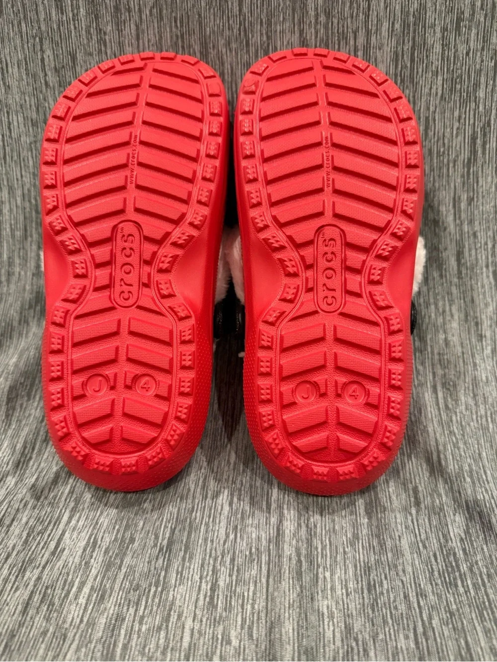 CROCS Red Kids Fleece-Lined Santa Clog